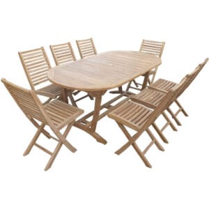 Ensemble de jardin en teck premium NILA 8 chaises BALLEA