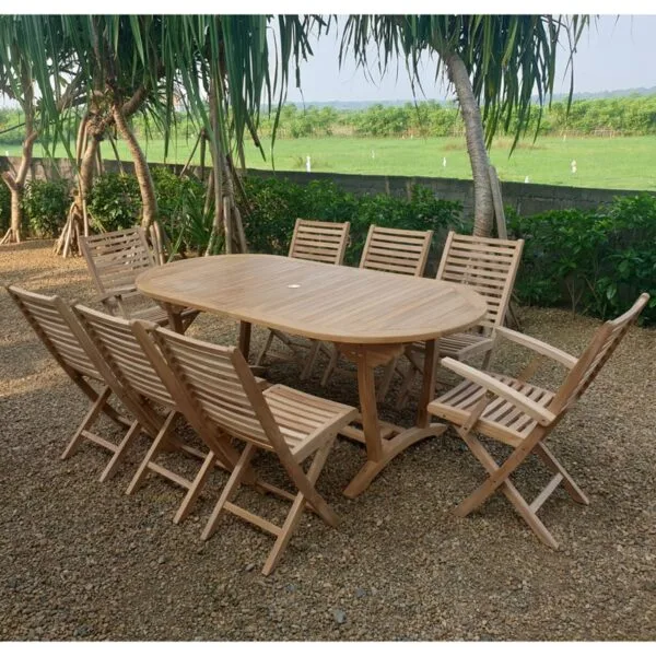 Ensemble de jardin en teck premium MAINAN 4 à 8 places Ballea – Image 2