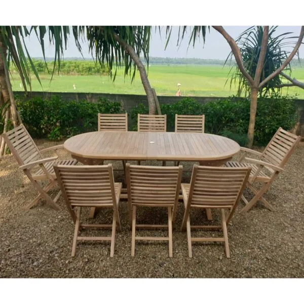 Ensemble de jardin en teck premium MAINAN 4 à 8 places Ballea – Image 3